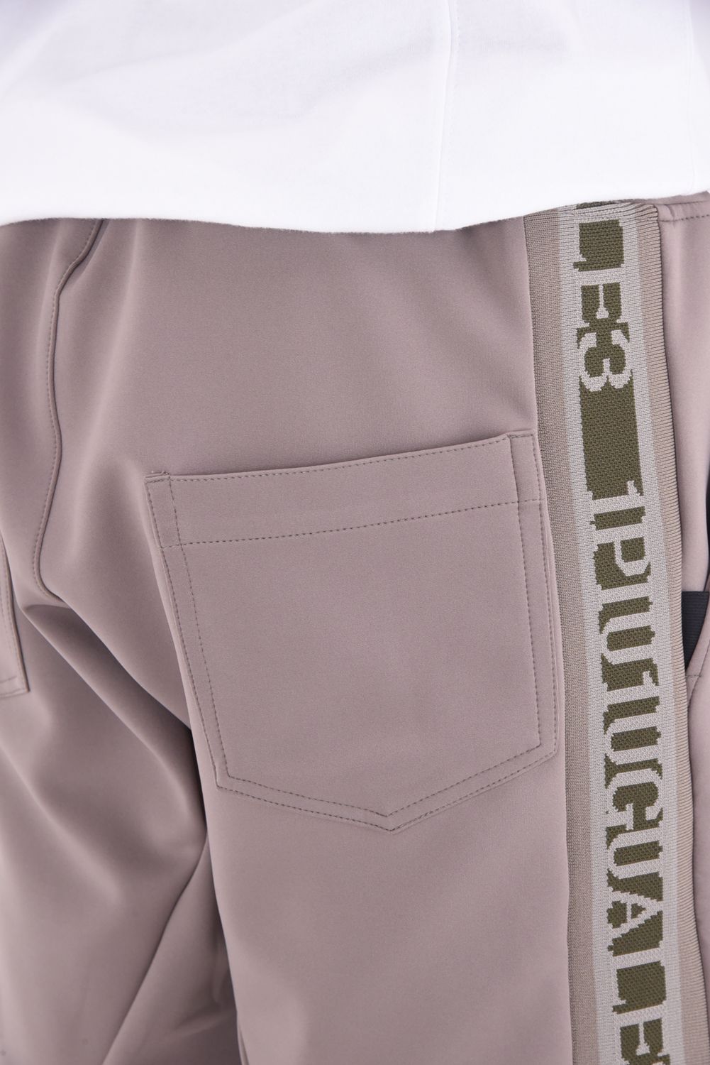 【期間限定ポイント30倍】 113SPORT PREMIUM WIDE SHORTS / ロゴ ワイド ショートパンツ グレーベージュ