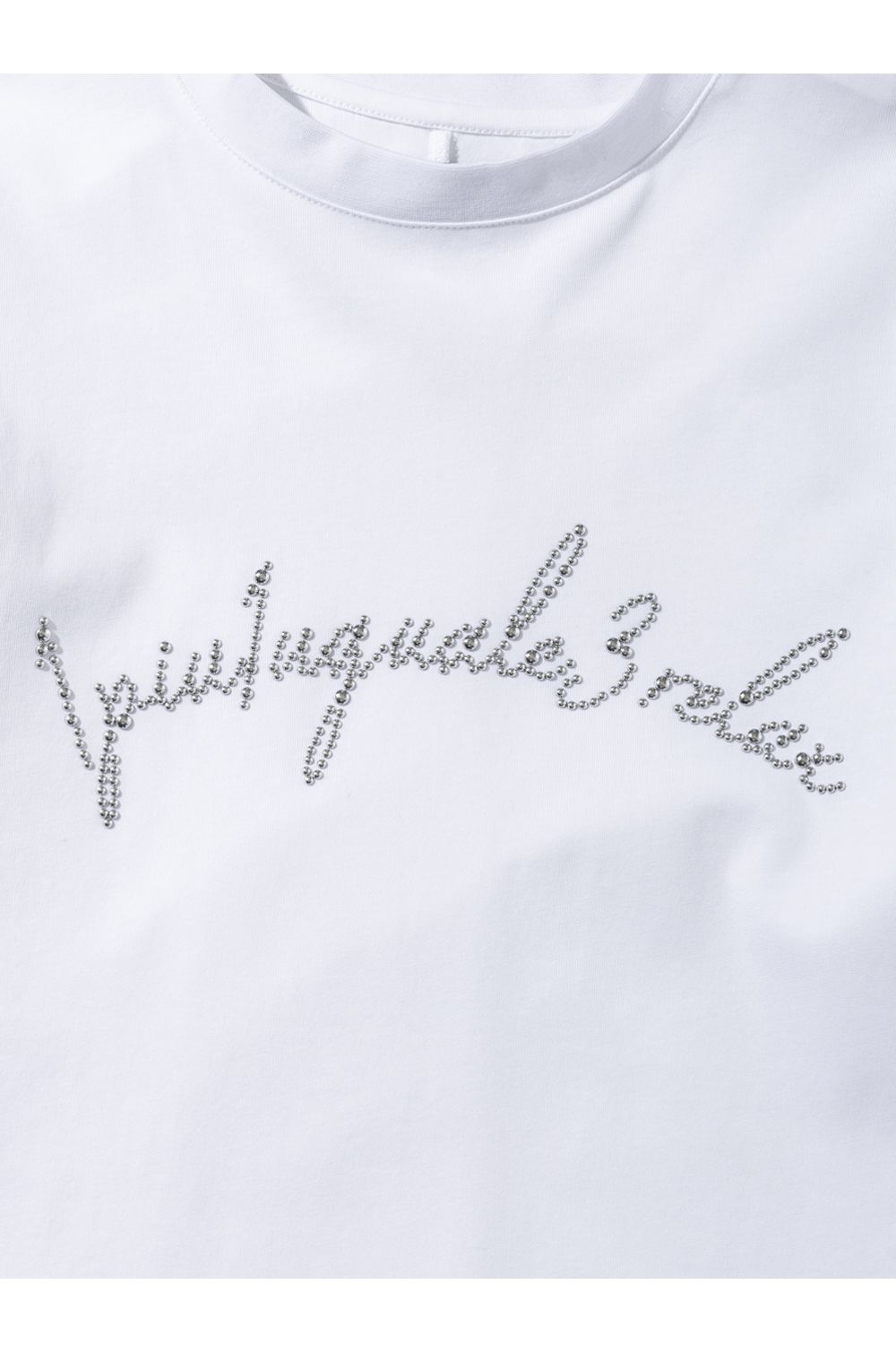 【26AW】 SCRIPT LOGO HOTFIX STUDS L/S T-SHIRT / スクリプトロゴ ホットフィックス スタッズ ロングスリーブ Tシャツ (ホワイト) (8月上旬入荷予定)