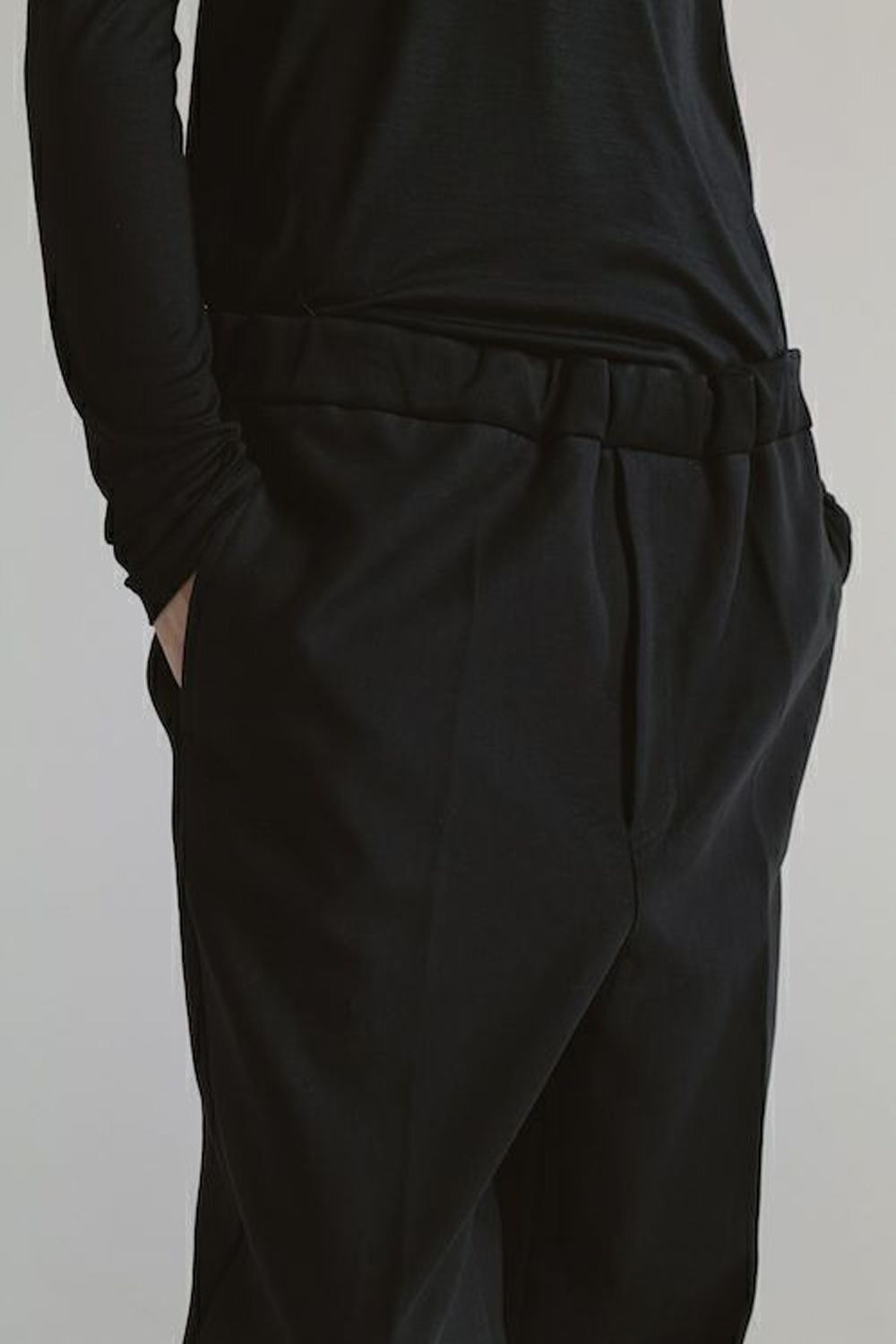 RELAX PANTS / コットン リラックス パンツ (ブラック）