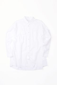 TYPEWRITER LONG SLEEVES WIDE SHIRT / タイプライター オーバーサイズ シャツ ホワイト