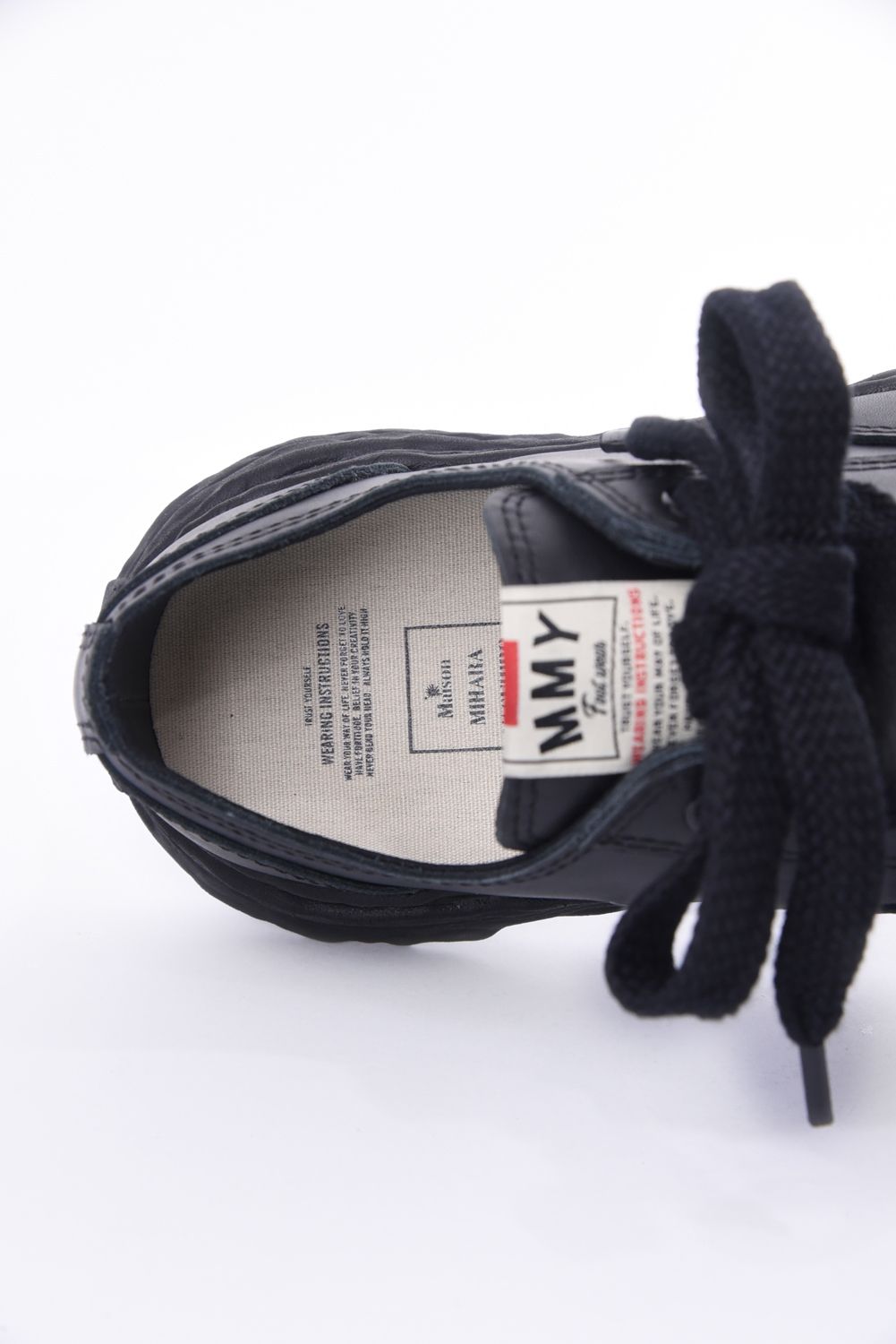 "PETERSON23" OG sole Leather Low-top Sneaker / オリジナルソール レザーローカット ブラック/ブラック