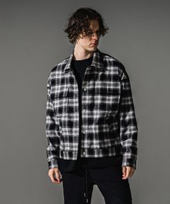 check shirt JK / チェック柄シャツ (ブラック) (8月末入荷予定) ※オーダー締切:5月23日(土)17時