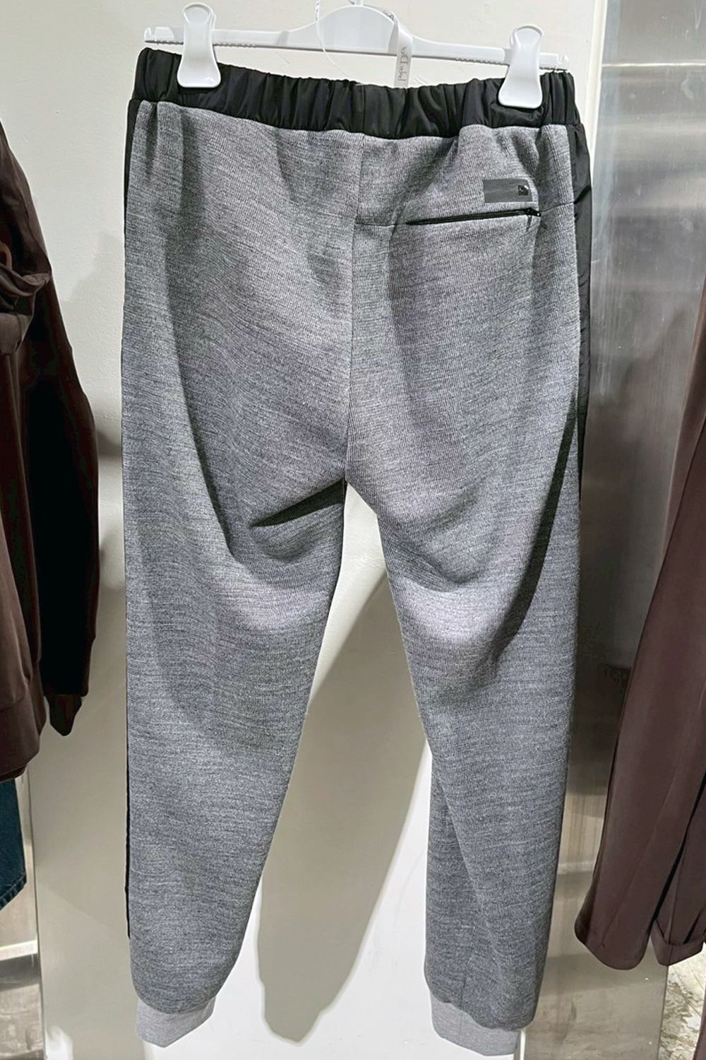 【26AW】 ICON PANT PRINT / ウール混 ツートーン サイドライン スウェットパンツ (グレー) (9月入荷予定)