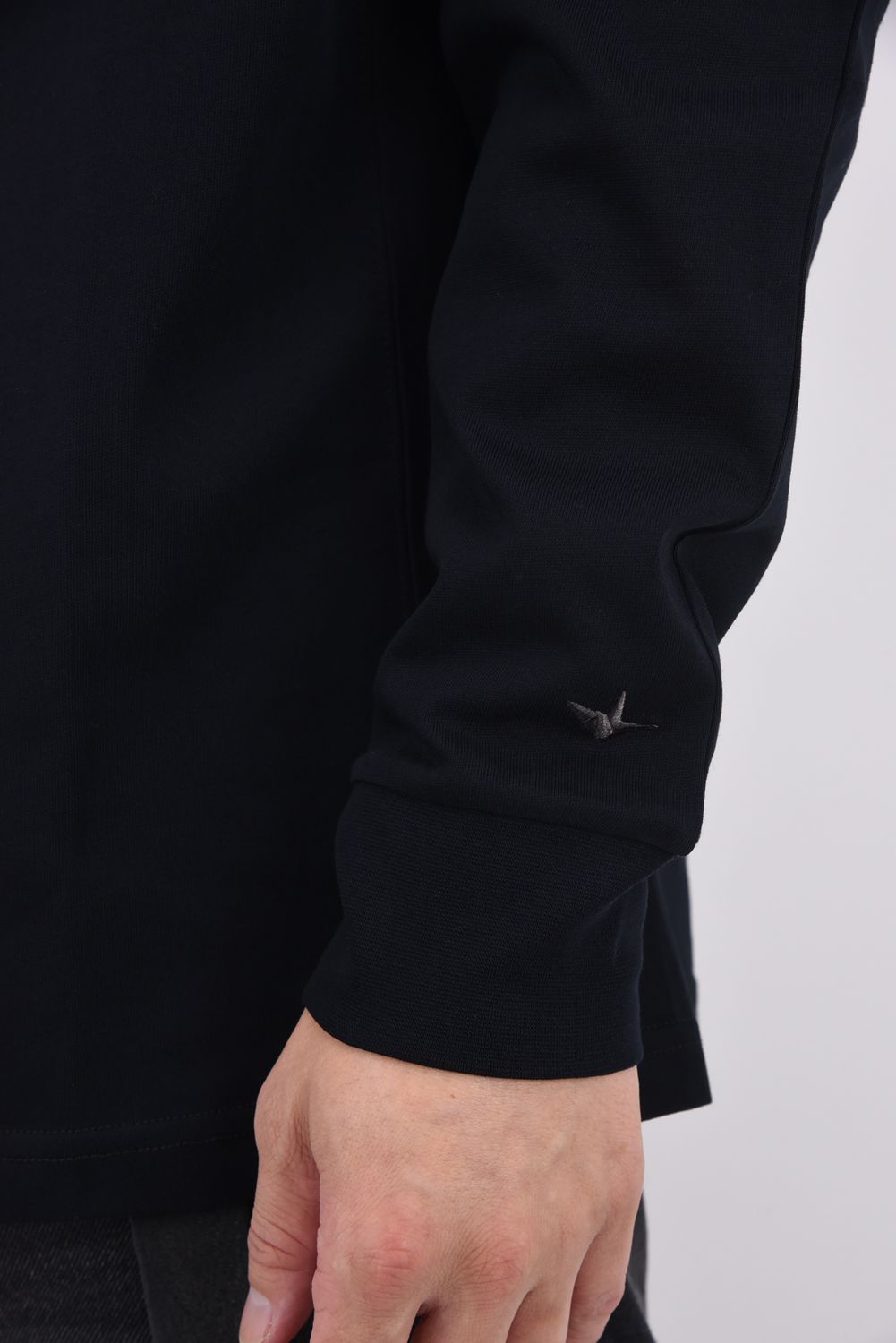 APPLIQUE LONG T-SHIRT / アップリケ ロングTシャツ (ブラック)