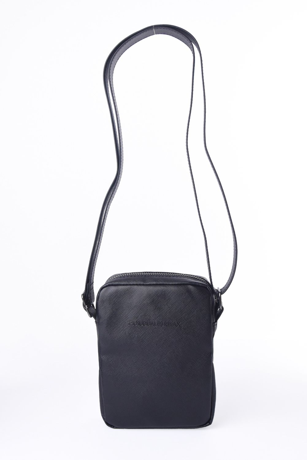 MINI SHOULDER POUCH / サフィアーノエコレザー ミニショルダーポーチ (ブラック)