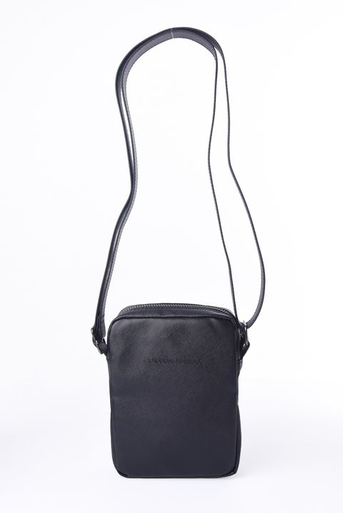 MINI SHOULDER POUCH / サフィアーノエコレザー ミニショルダーポーチ (ブラック)