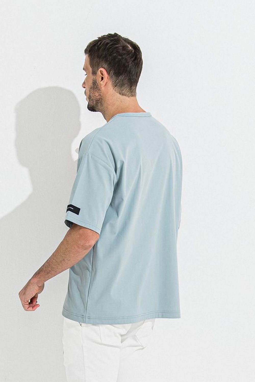 NYLON OVER  TEE / ナイロン オーバーTシャツ アクア