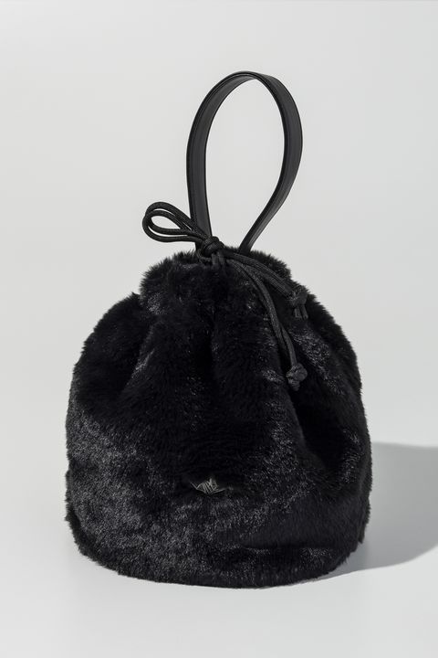 【26AW】 FUR DRAWSTRING BAG / ファー ドローストリング バッグ (ブラック) (8月上旬入荷予定)
