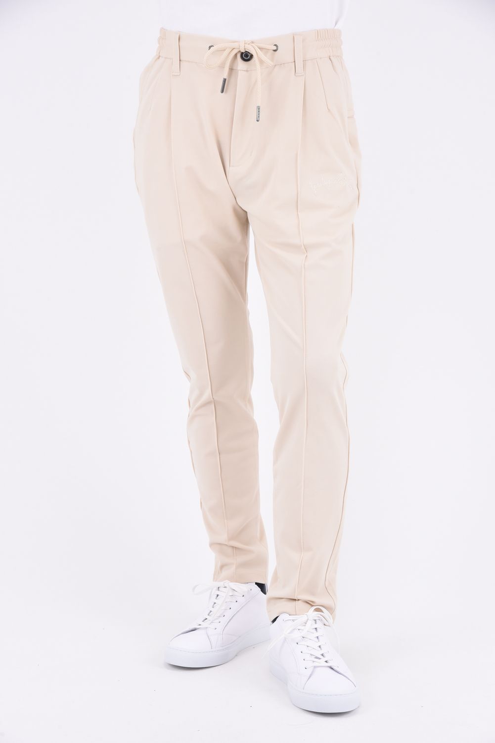 CUT AND SEW SLACKS / アーチロゴ カットソー スラックス ベージュ