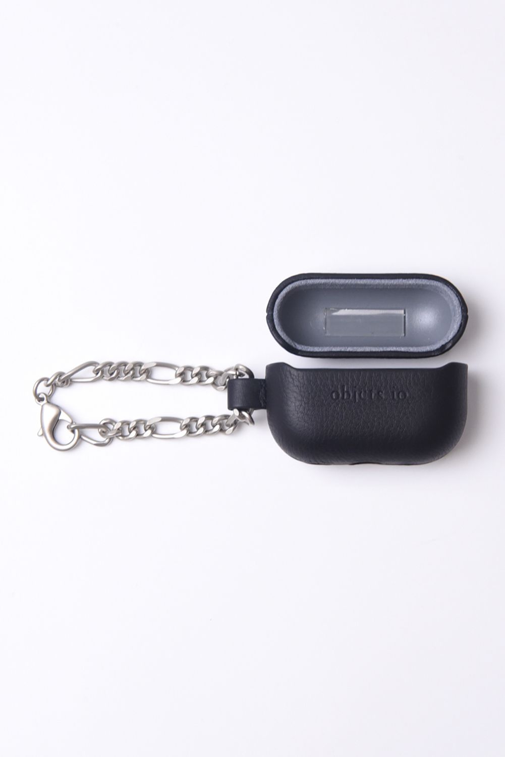 LEATHER AirPods Pro CASE WITH CHAIN / チェーン付レザーAirPods Proケース (ブラック)