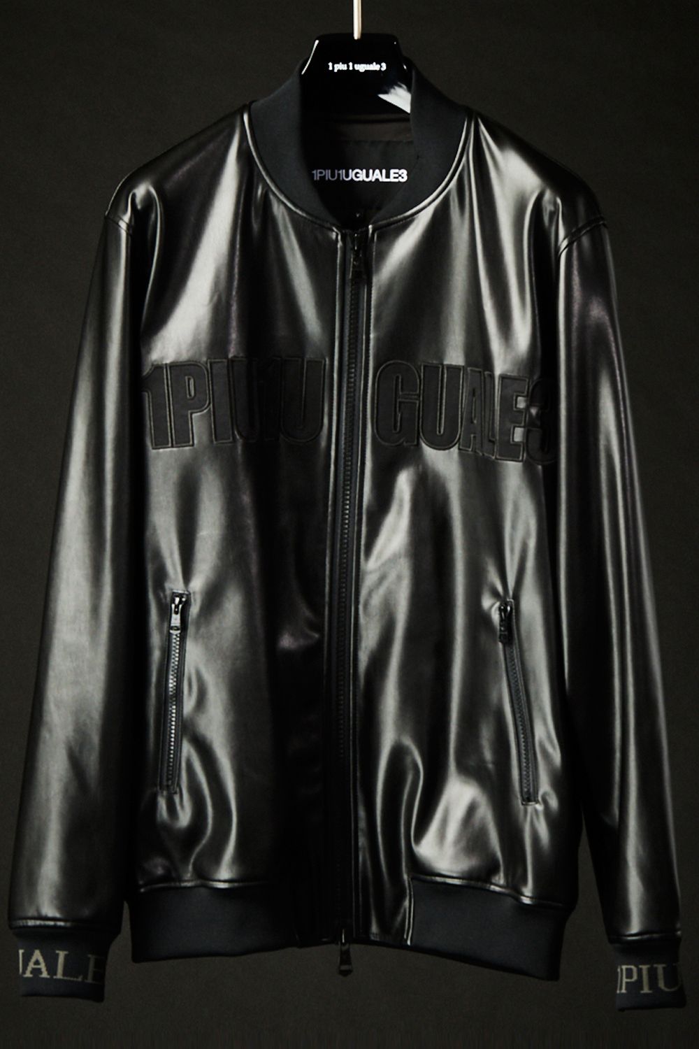 113 SPORT / THESAINT MAFIA / STADIUM HOODED PREMIUM SPORT LEATHER SOLID BK