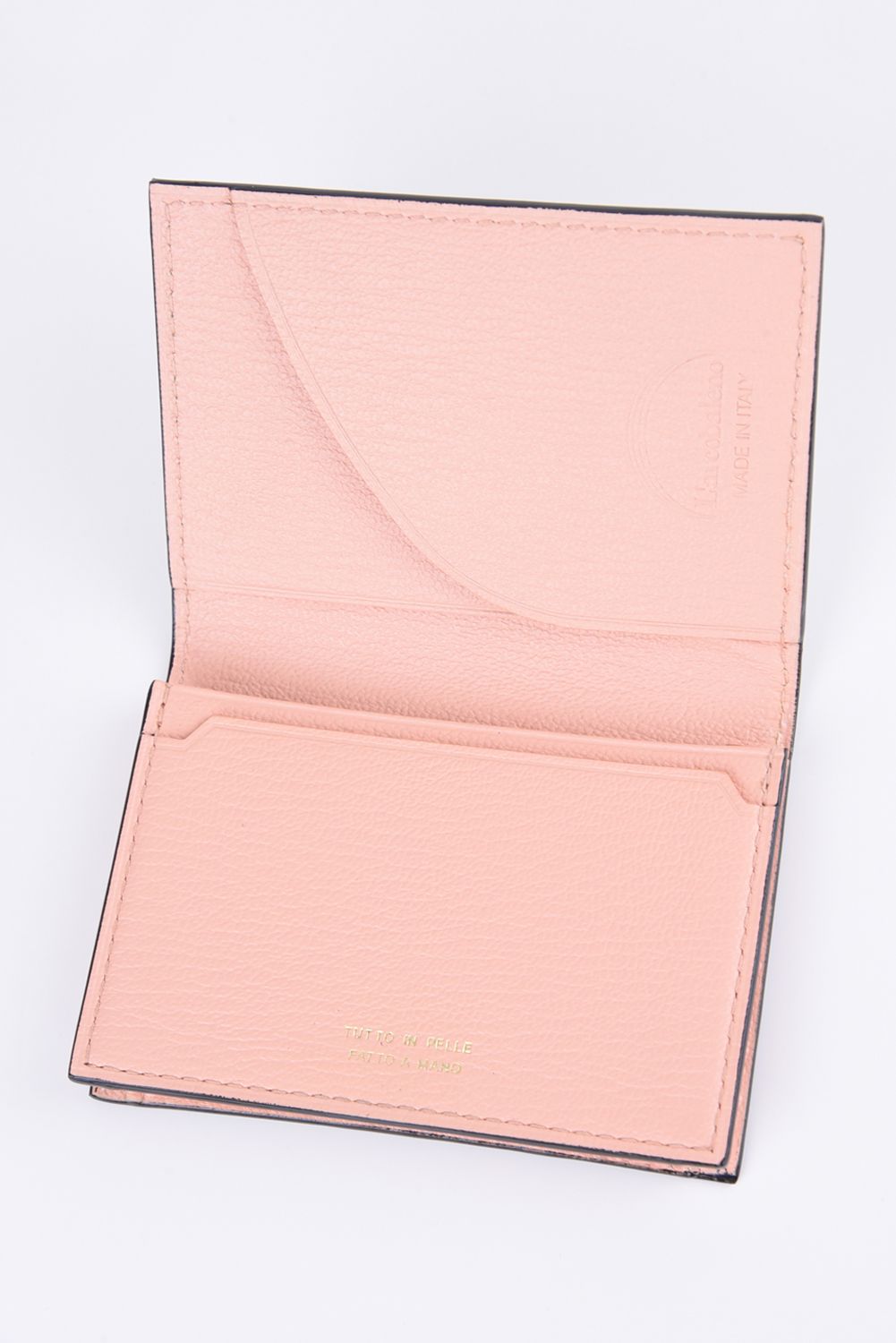 【残り1点】 BUSINESS CARD HOLDER / LA351GT 名刺入れ ページュ×ピンク