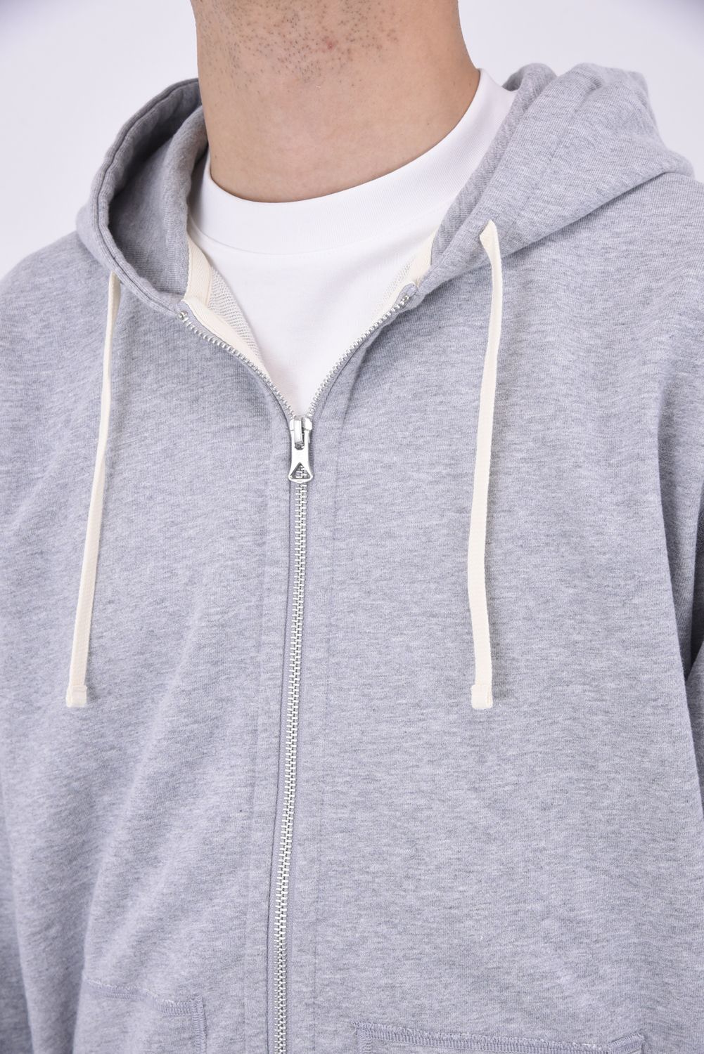 【国内正規品】 MIDWEIGHT TERRY CLASSIC FULL ZIP HOODIE / ミッドウェイトテリー フルジップパーカー  リラックスシルエット ヘザーグレー