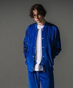 VELOUR Varsity / ベロア トラックスタジャン (ブルー) (9月中旬入荷予定) ※オーダー締切:5月23日(土)17時