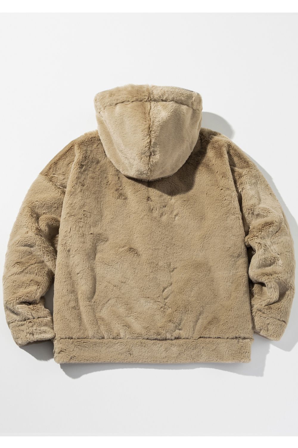 【26AW】 LUXE CLOUD-FUR OVERSIZED ZIP HOODIE / オーバーサイズ ジップアップ ファーフーディー (ベージュ) (10月上旬入荷予定)