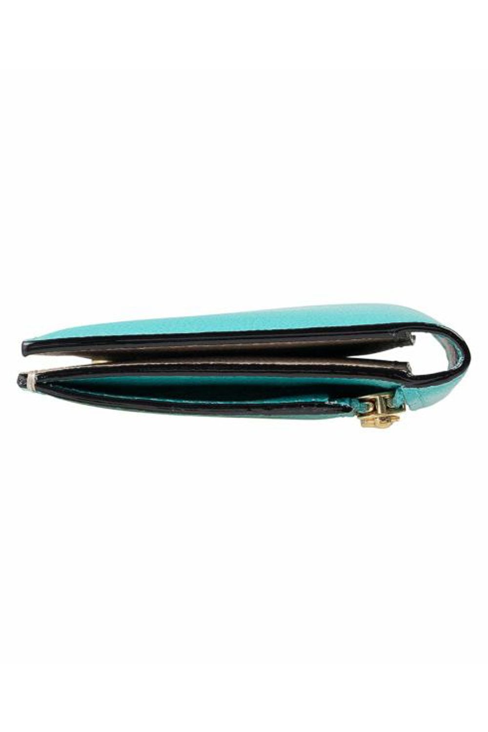 【残り1点】 CARD WALLET / LA501GT ゴートレザー 二つ折りスマートカードウォレット アクアティック / ベージュ
