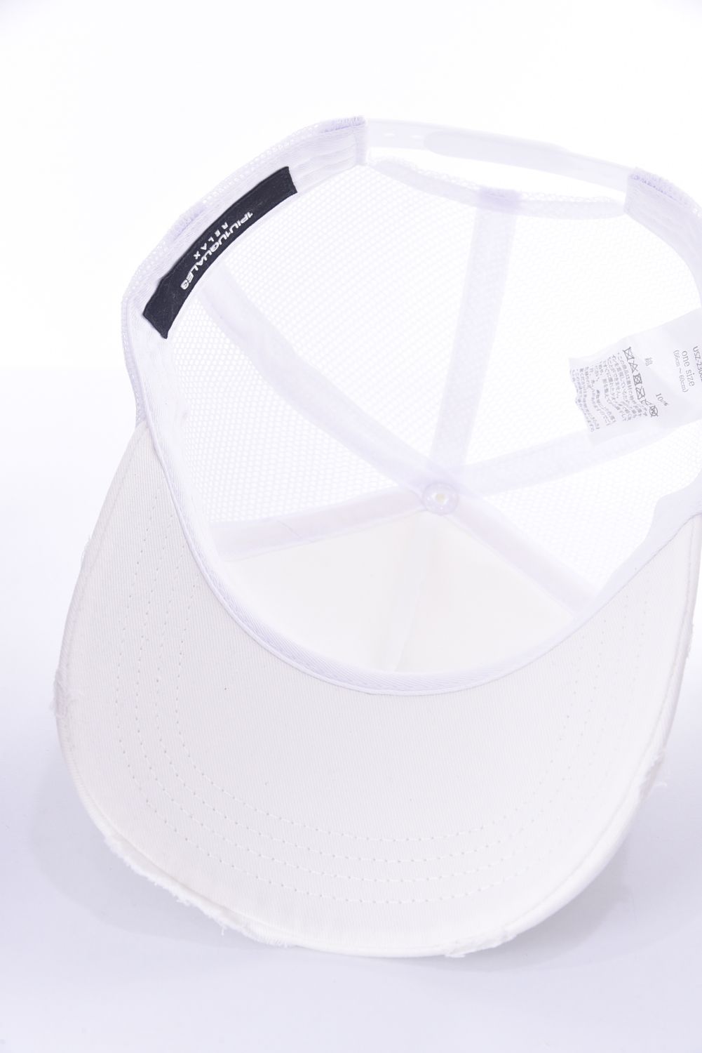3 STEPS LOGO CAP / 発泡プリント ロゴキャップ ホワイト