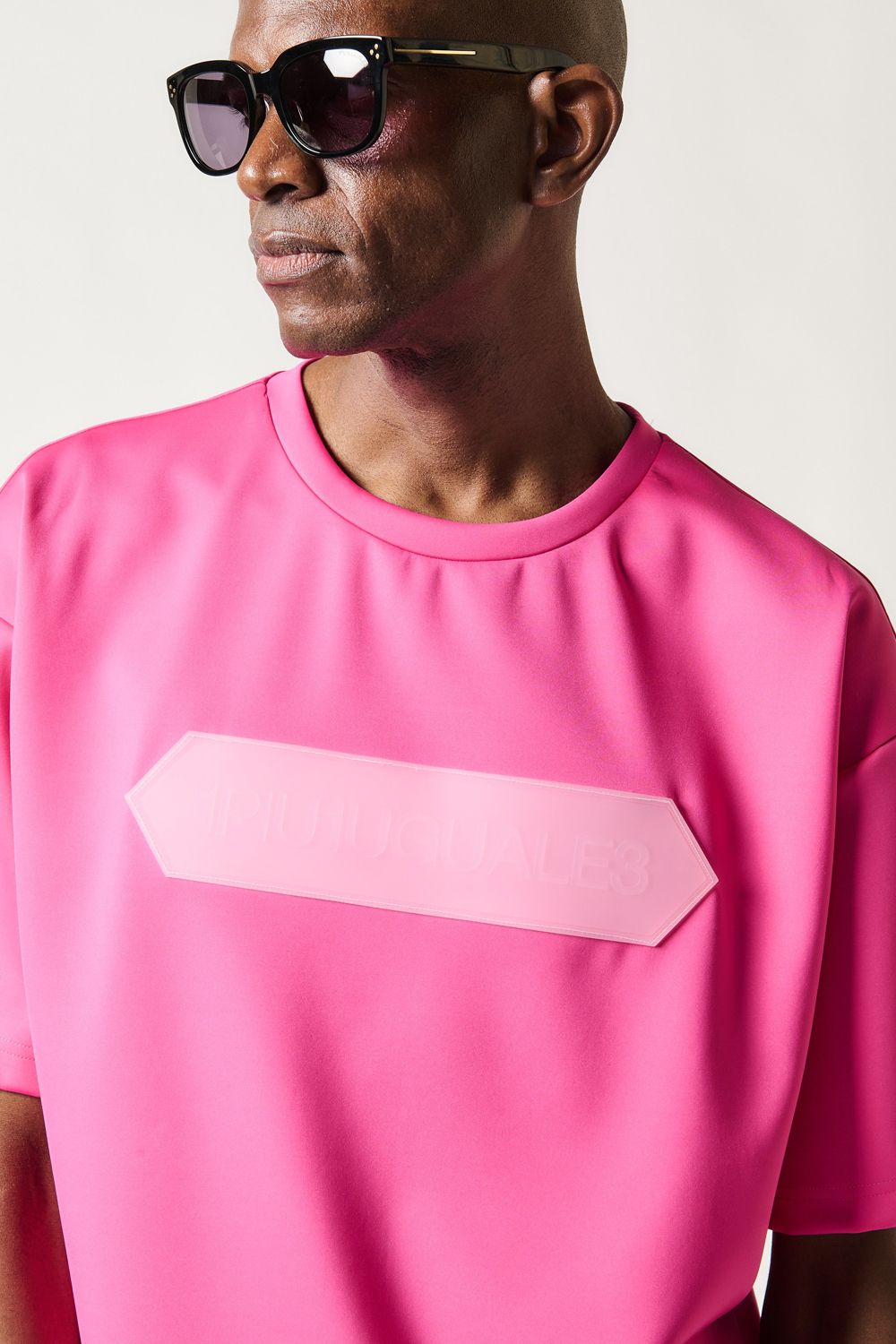 113 HEXAGON BIG T / 113 ヘキサゴンロゴ クルーネック 半袖 Tシャツ ピンク