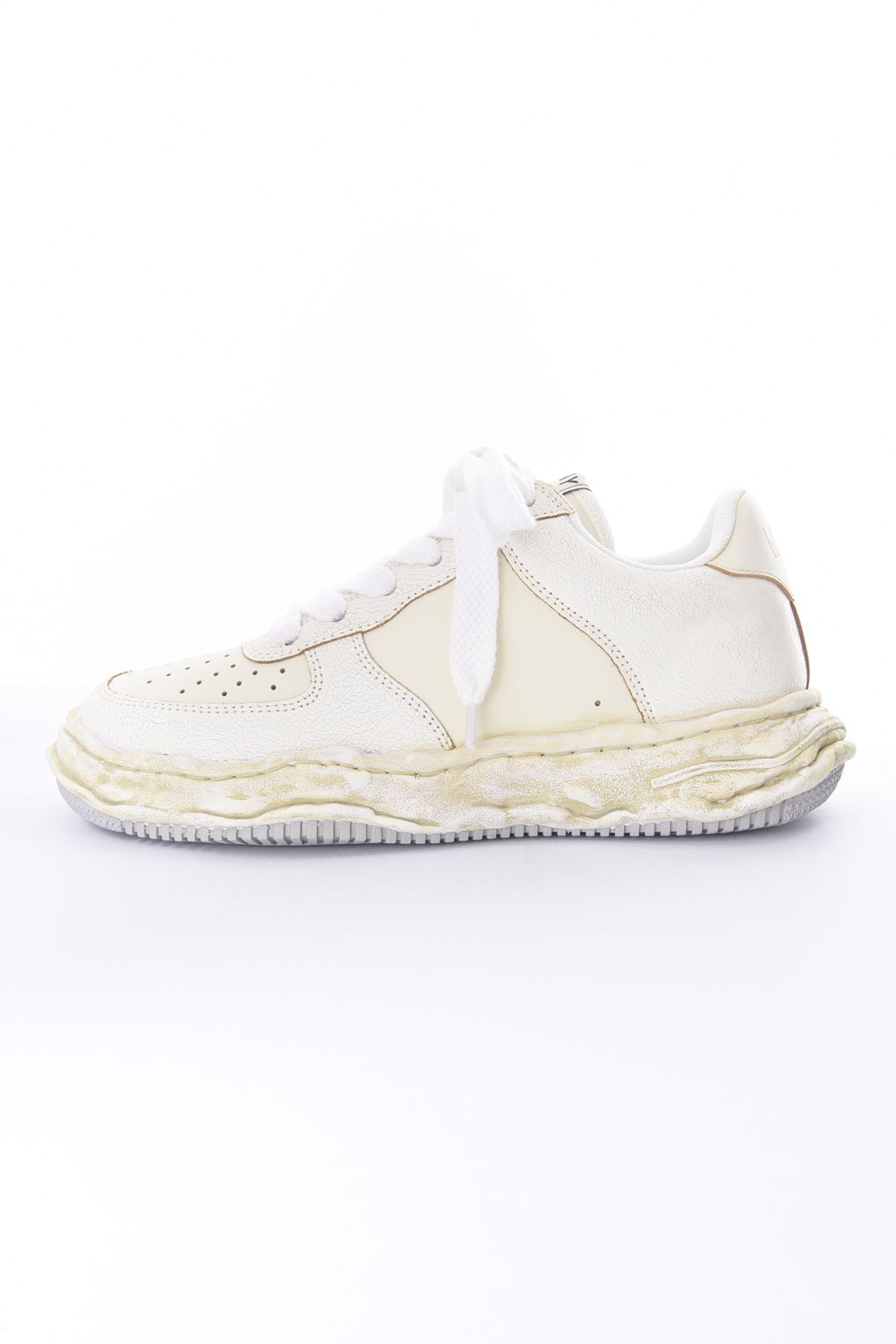 "WAYNE" OG Sole Cracking Leather Low-top Sneaker / オリジナルソール クラッキングレザー ローカットスニーカー ホワイト