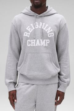 【国内正規品】【STANDARD FIT】 MIDWEIGHT TERRY ARCH LOGO HOODIE / ミッドウェイト アーチロゴ プルオーバーフーディー ヘザーグレー