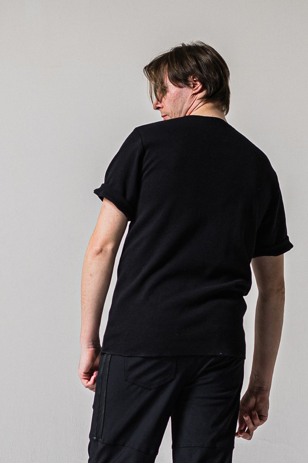 CUT OFF THERMAL TEE / カットオフ サーマル Tシャツ (ブラック) (3月中旬入荷予定)