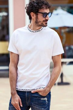 COLLAR LOGO T-SHIRT / ネックロゴ 半袖Tシャツ ホワイト