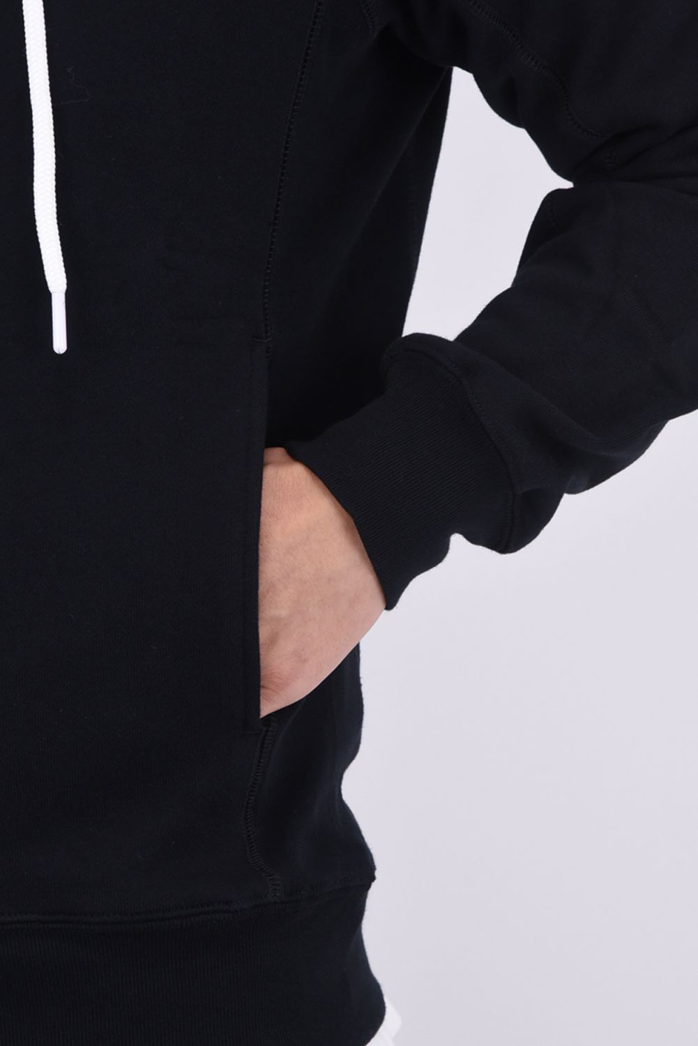 BIG ZIP BACK LOGO HOODIE / ビッグジップ バックロゴ フーディ ブラック