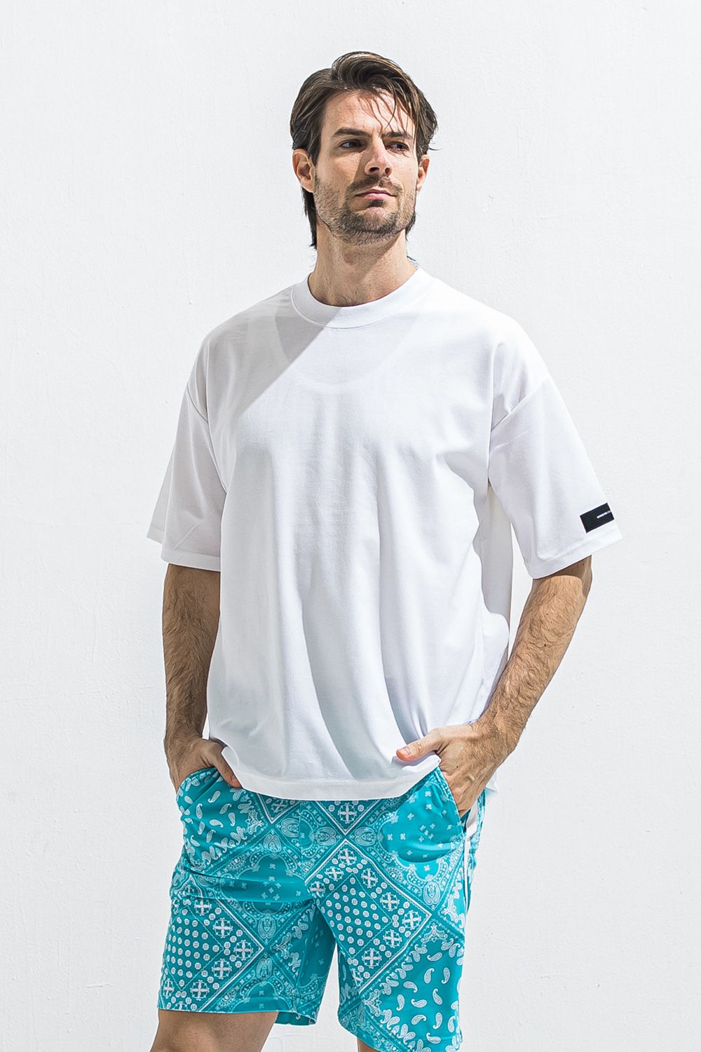 REV MESH OVER TEE / ナイロンメッシュ オーバーサイズ Tシャツ （ホワイト） (6月中旬入荷予定) ※オーダー締切:2月15日(日)18時