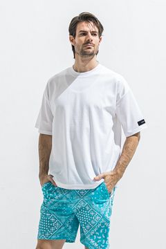 REV MESH OVER TEE / ナイロンメッシュ オーバーサイズ Tシャツ （ホワイト） (6月中旬入荷予定) ※オーダー締切:2月15日(日)18時