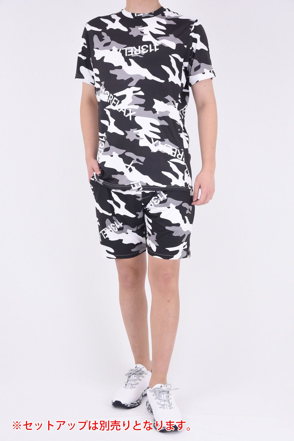 CAMO LOGO SHORT PANTS  / オリジナルカモフラ柄 ラッシュガードハーフパンツ ブラック