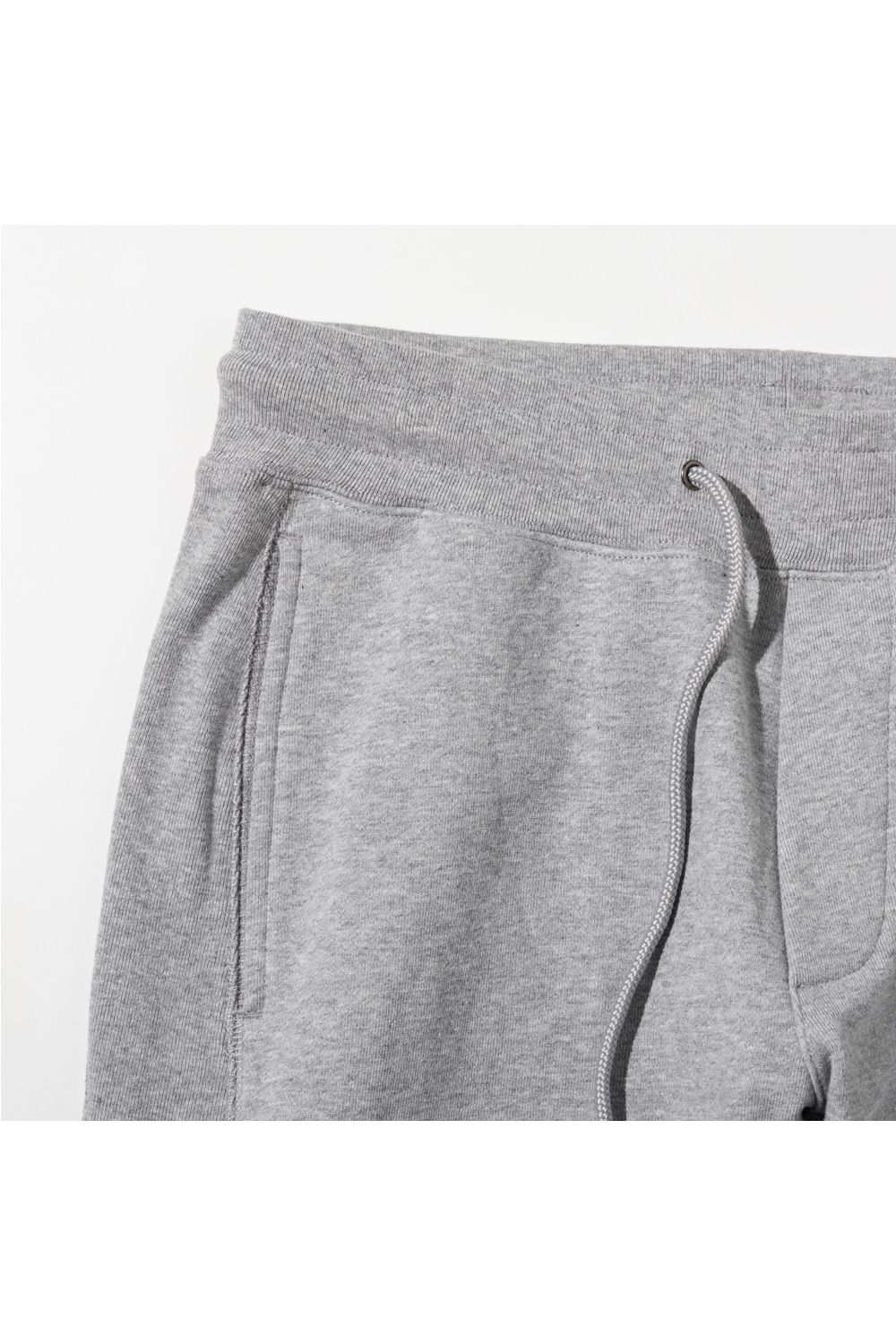 GLITTER ZIP + PLATE JOGGER PANTS / シルバーロゴプレートスウェットロングパンツ (グレー） (9月中旬入荷予定)