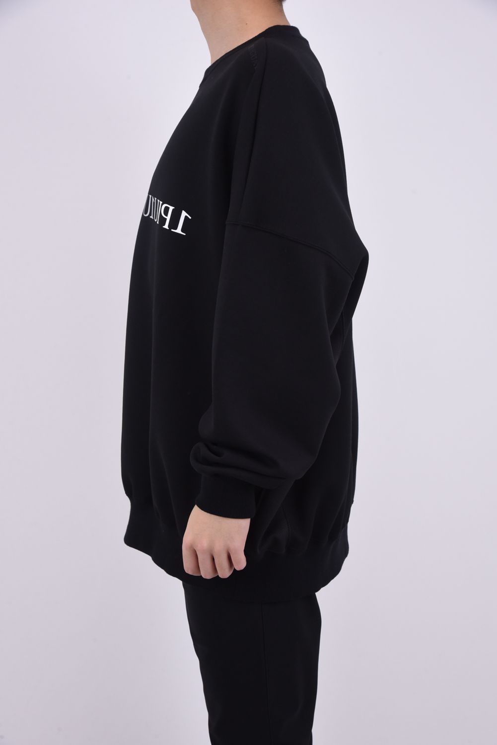113 SPORT COMFORT BIG CREW / 113ロゴ ストレッチ ジャージ ビッグクルー ブラック
