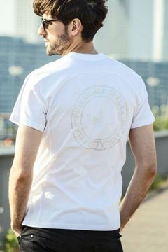 CIRCLE LOGO RHINESTONE SHORT SLEEVE T-SHIRT / サークルロゴ ラインストーン 半袖Tシャツ ホワイト
