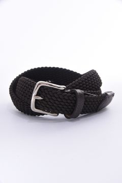 RAYON ELASTIC BELT 28mm / 28mm エラスティックメッシュベルト ダークブラウン*