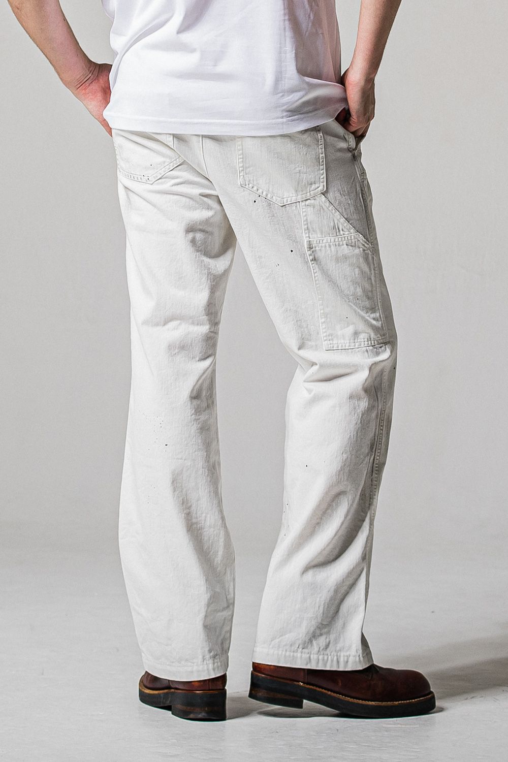 DOUBLE KNEE PT / ダブルニー ワークデニムパンツ (ホワイト) (2月中旬入荷予定)