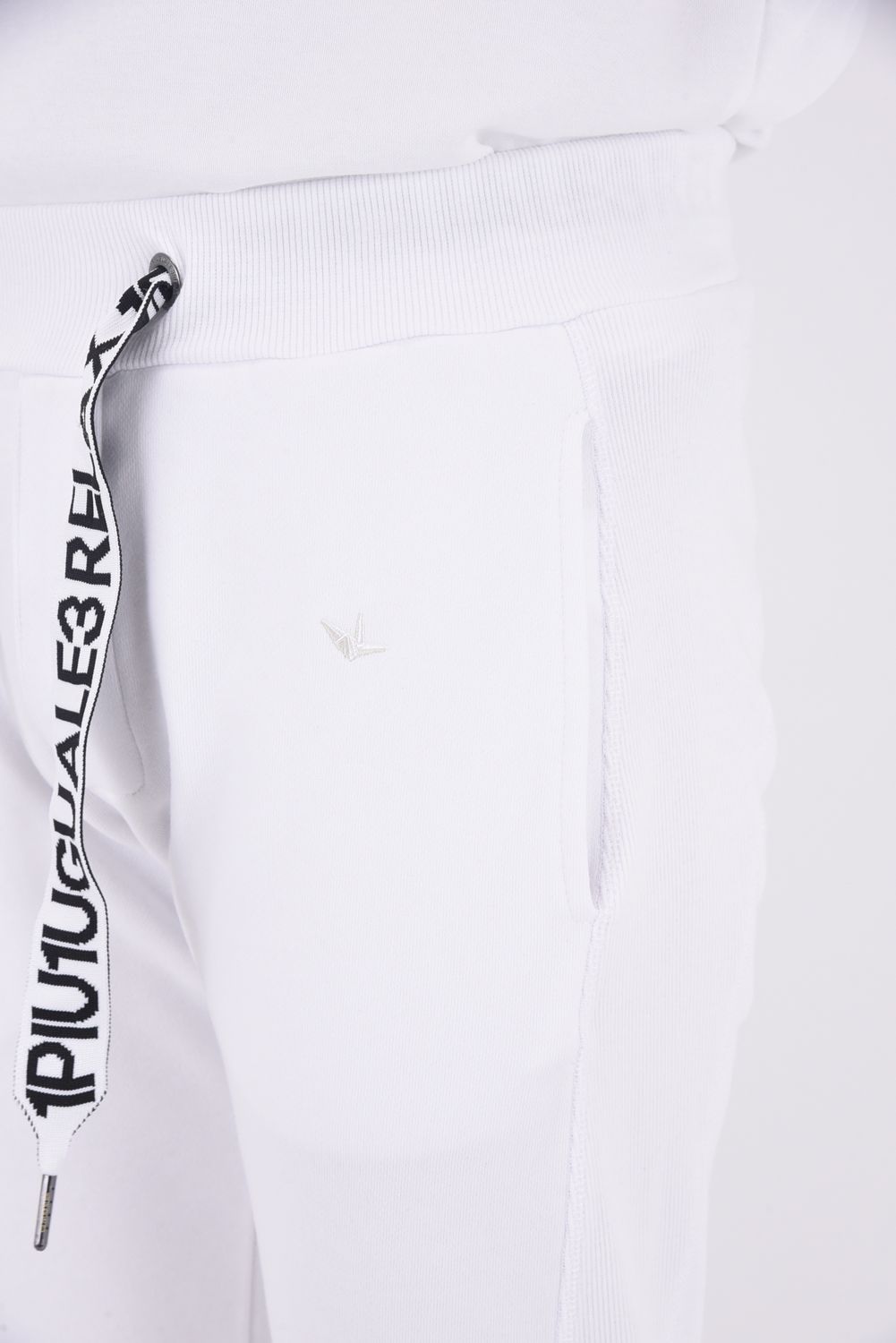 HEM LOGO LONG PANTS / ワイドスピンドル ロゴ スウェットパンツ (ホワイト)