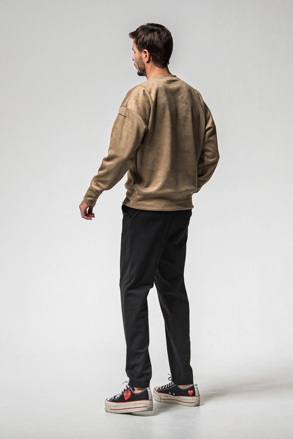 PAT WIDE EASY PANTS / ワイドテーパード イージースラックス (ブラック) (1月上旬入荷予定) ※オーダー締切：9月1日(月)18:00