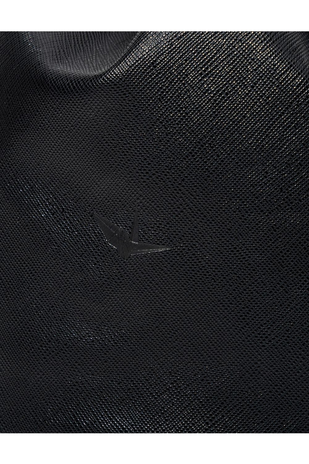 SAFFIANO DRAWSTRING BAG / サフィアーノエコレザー 巾着バッグ (ブラック) (12月中旬入荷予定)