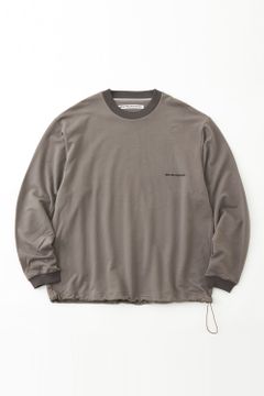 HEM DRAW CORD CREWNECK SWEAT SHIRT / アレンジヘムコード ライト裏毛 スウェットプルオーバー グレー