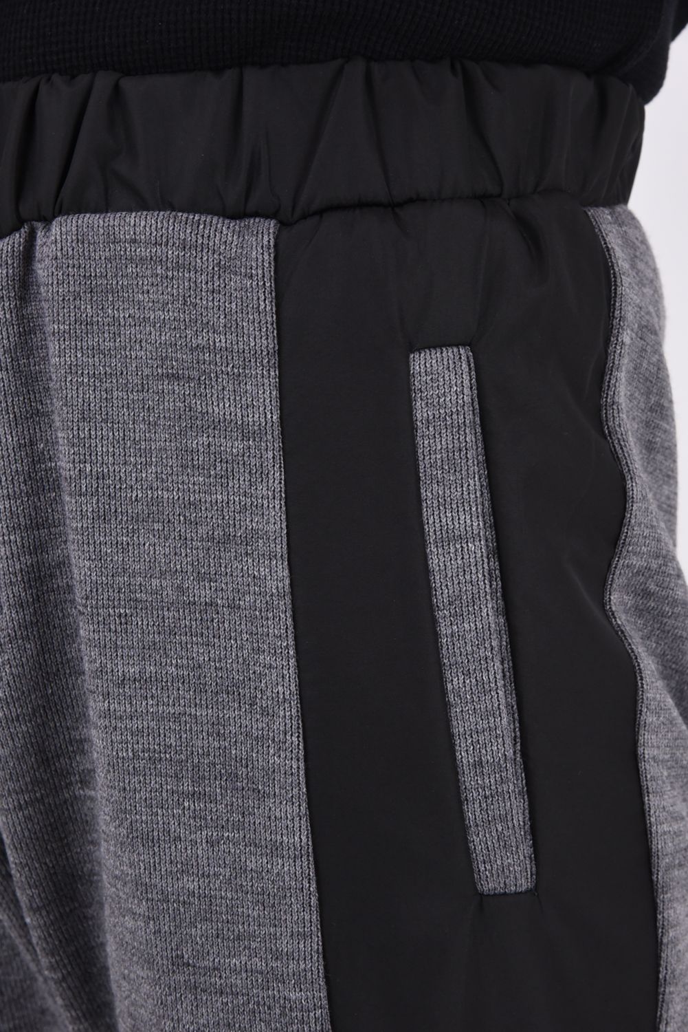 【LEON掲載】【26AW】 ICON PANT PRINT / ウール混 ツートーン サイドライン スウェットパンツ (グレー)