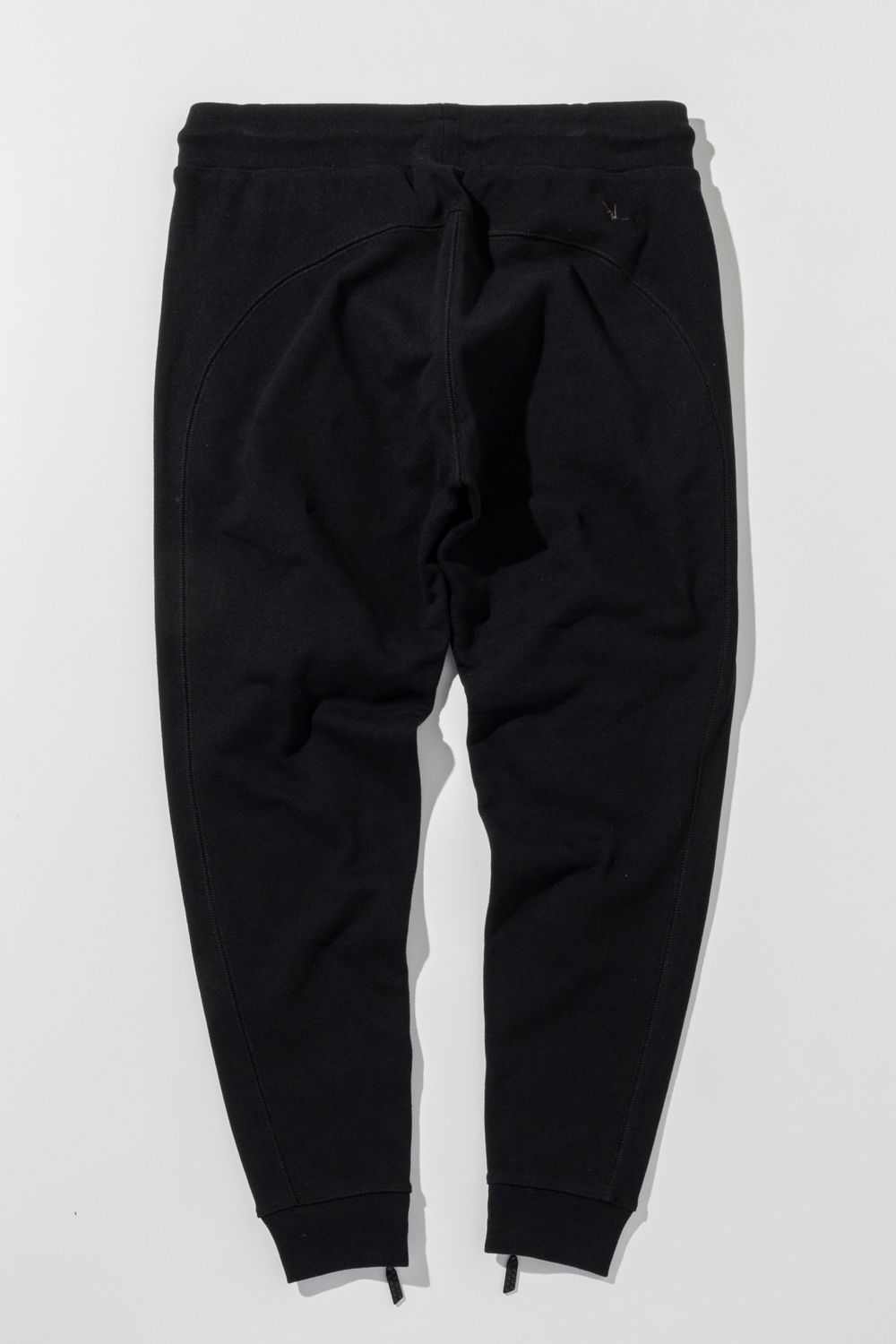 GLITTER ZIP + PLATE JOGGER PANTS / シルバーロゴプレートスウェットロングパンツ (ブラック) (9月中旬入荷予定)
