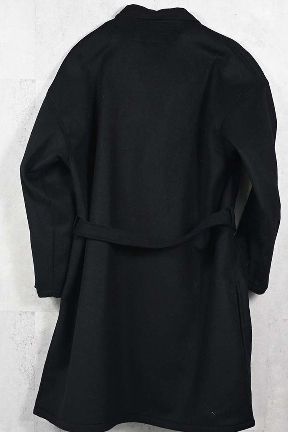 GOWN OVER COAT / ウール オーバー サイズ ガウンコート (ブラック) (11月上旬入荷予定) ※オーダー締切：9月1日(月)18:00