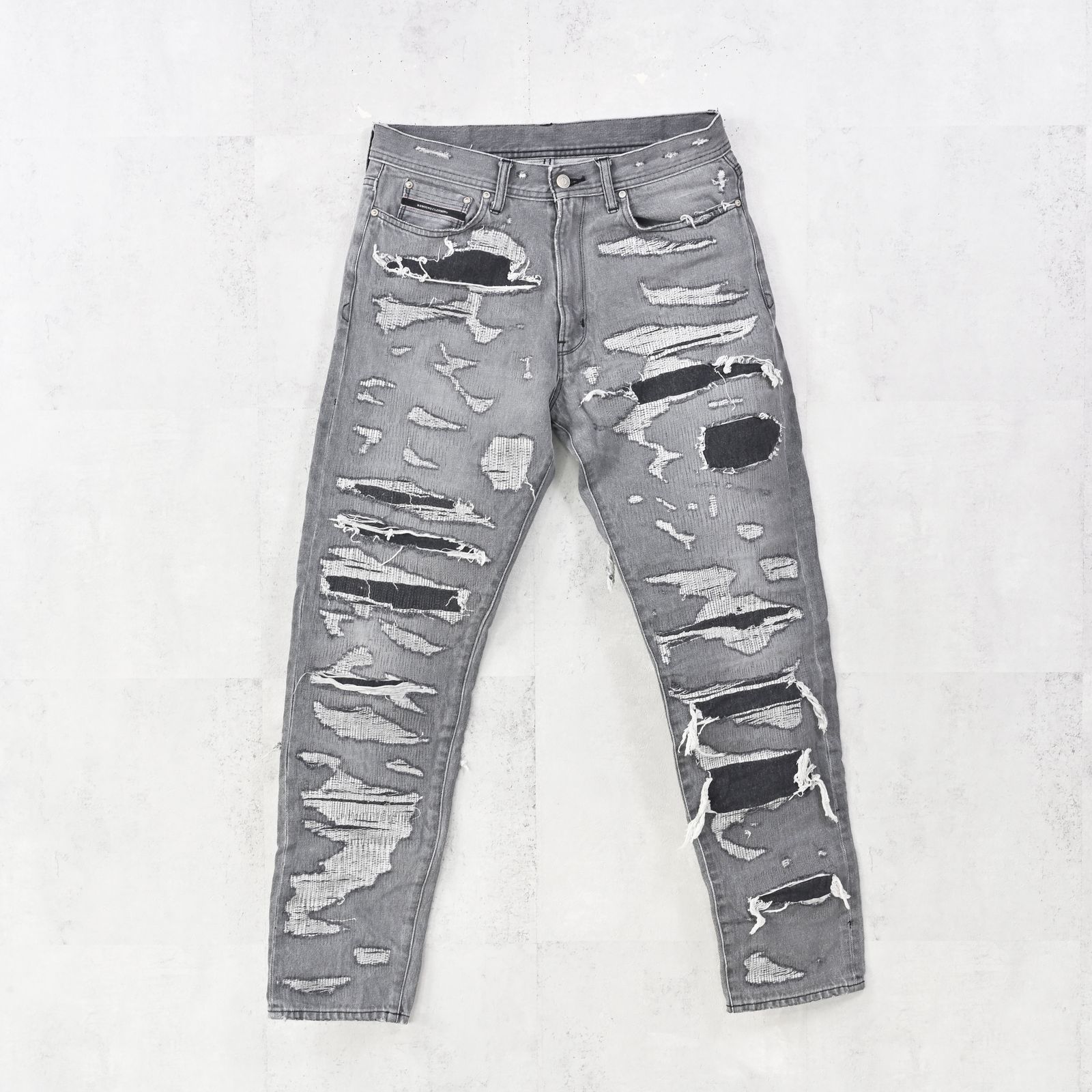 SCOTT JEANS / ライトオンス スペシャルクラッシュ ヴィンテージジーンズ (ブラック) (12月中旬入荷予定) ※オーダー締切:9月7日(月)17時