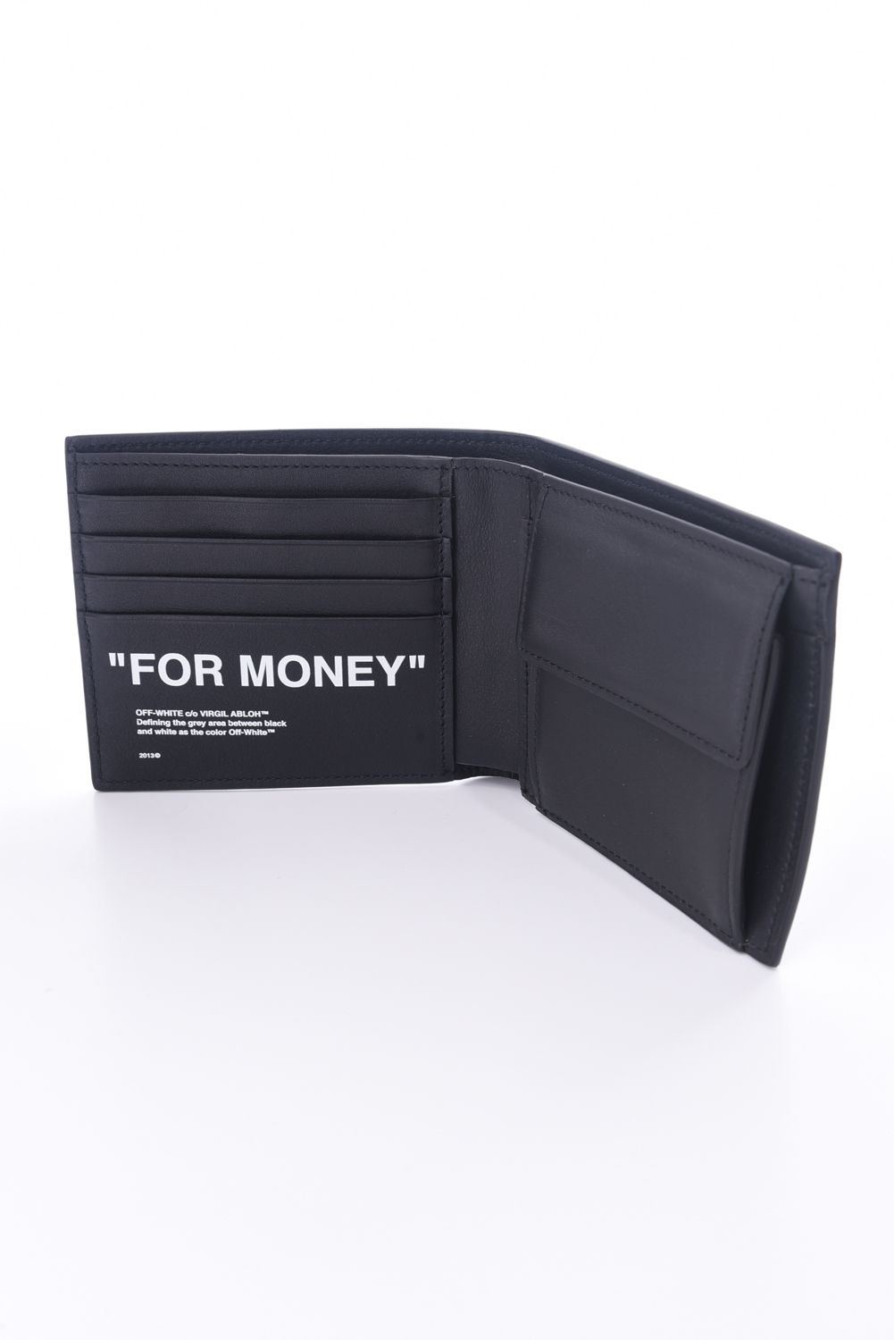 OFF-WHITE - FOR MONEY LEATHER WALLET / ロゴプリント レザー 二