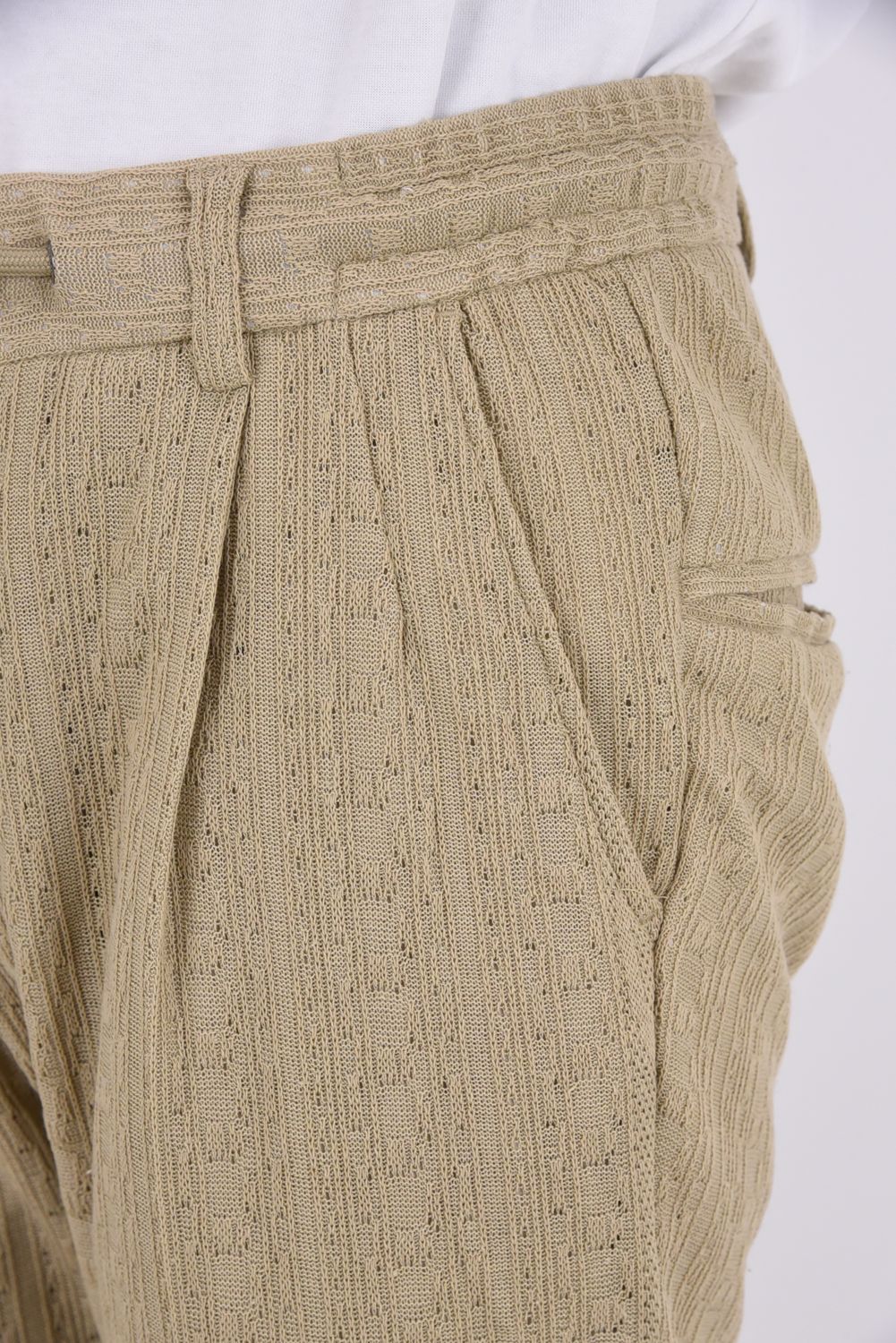 【26SS】【セットアップ】 LINEN TOUCH JACQUARD JACKET & SLACKS / リネンタッチ テーラードシングルジャケット&イージースラックス (ベージュ)