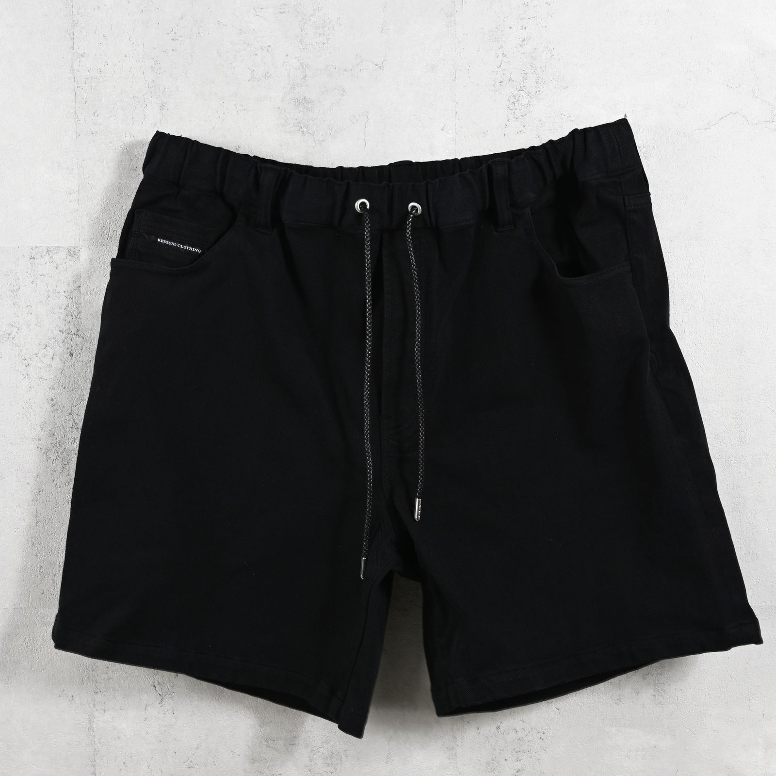 DENIM JERSEY SHORTS / ジャージーンズ ショートパンツ ブラック