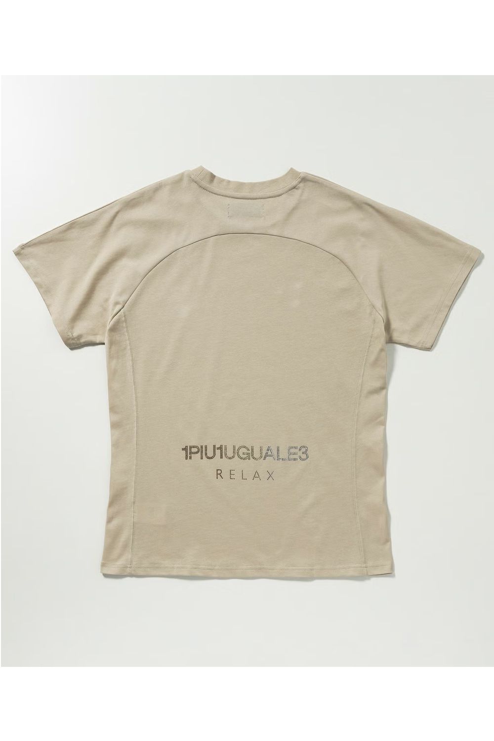RHINESTONE T-SHIRT / ラインストーン バックロゴ Tシャツ (ベージュ)