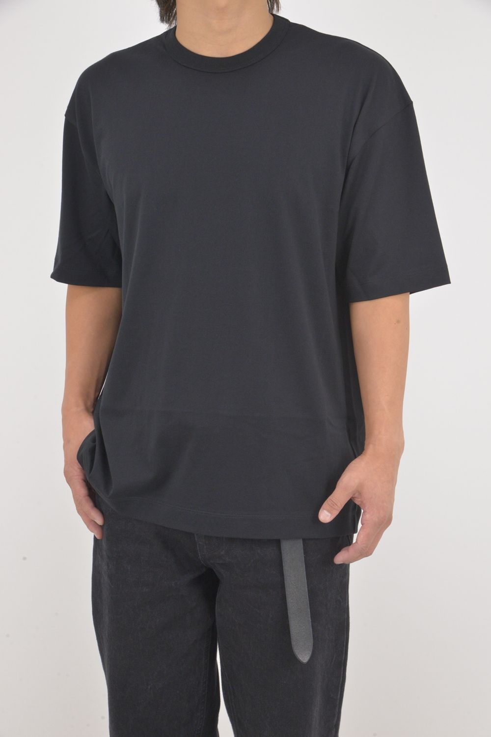 SUVIN COTTON SOFT STRUCTURE T-SHIRT / コットンソフト ストラクチャー Tシャツ (ブラック)
