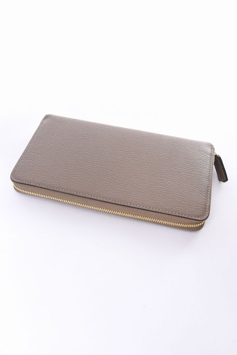 【残り1点】 ROUND ZIP LONG WALLET / LA409 ラウンドジップ ロングウォレット グレー / イエロー