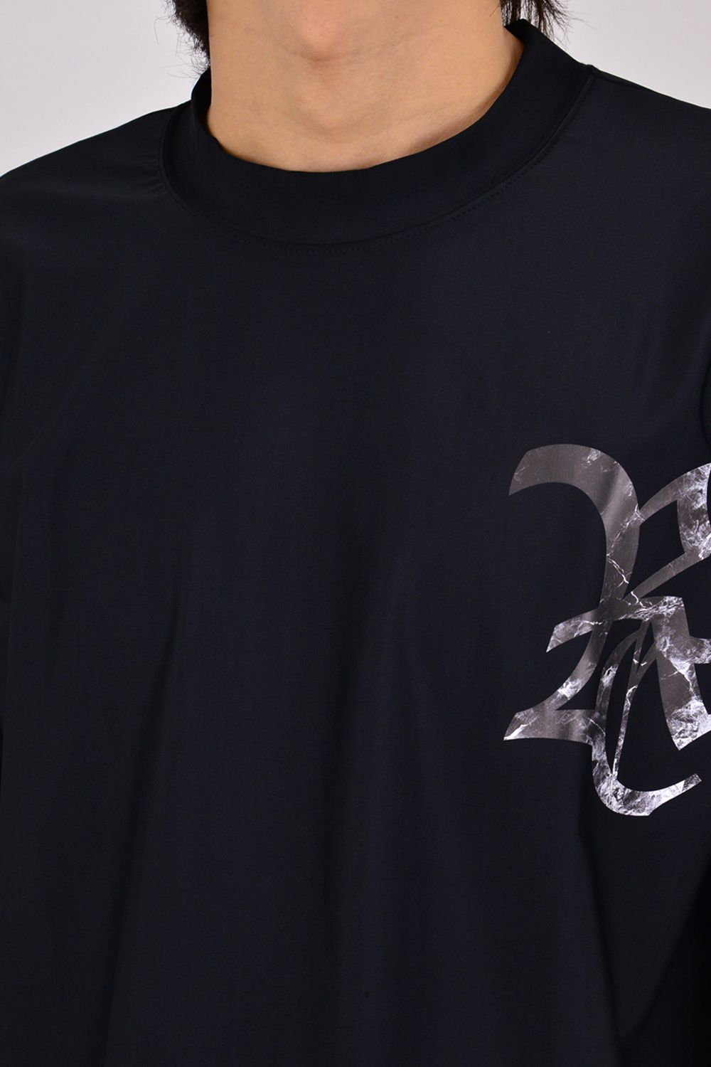 RC RUSH OVER TEE / ロゴ ラッシュガード オーバーサイズ Tシャツ （ブラック/ブラック）